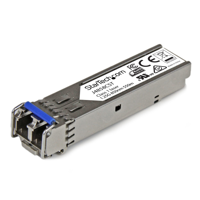 StarTech.com Módulo Transceptor SFP Compatible con HPE J4858C - 1000BASE-SX - Fibra Multimodo MMF de 1GbE - SFP Ethernet Gigabit de 1Gb - LC - 550m - 850nm - HPE 1400, 1700, 1820 DDM