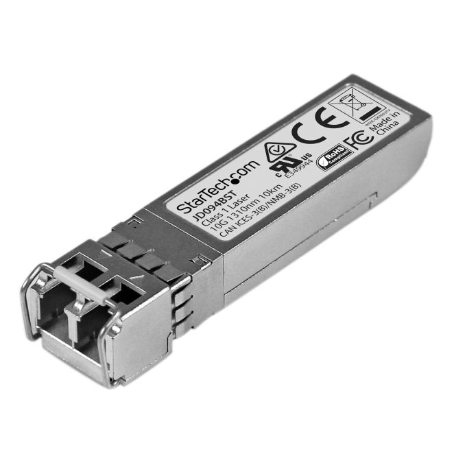 StarTech.com Módulo Transceptor SFP+ Compatible con HPE JD094B - 10GBASE-LR - Fibra Monomodo de 10GbE - SFP+ Ethernet Gigabit de 10Gb - LC - 10km - 1310nm - HPE 5900, 12500, 5500 DDM