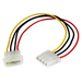StarTech.com Cable de 30cm de Extensión de Alimentación Corriente Molex LP4 - 4 pines Macho a Hembra