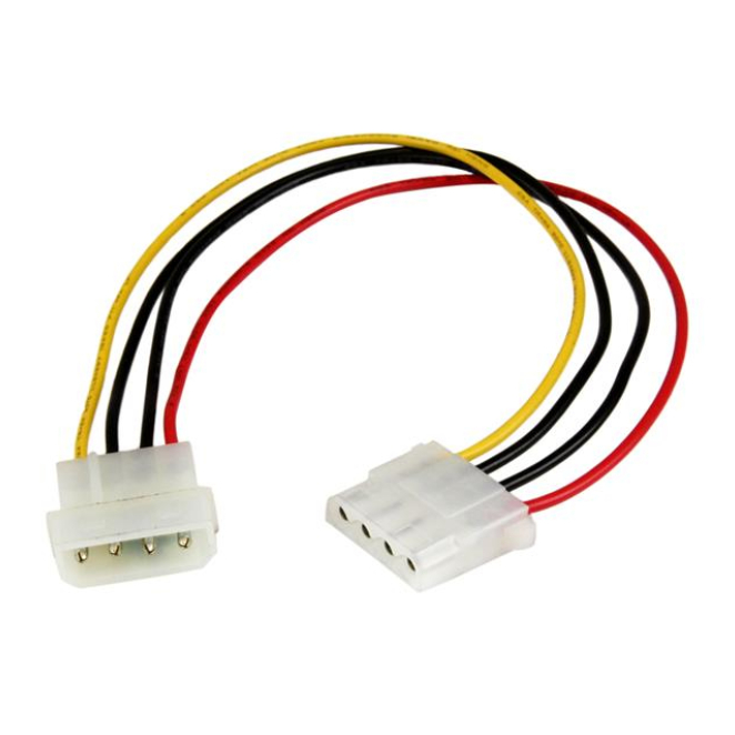 StarTech.com Cable de 30cm de Extensión de Alimentación Corriente Molex LP4 - 4 pines Macho a Hembra