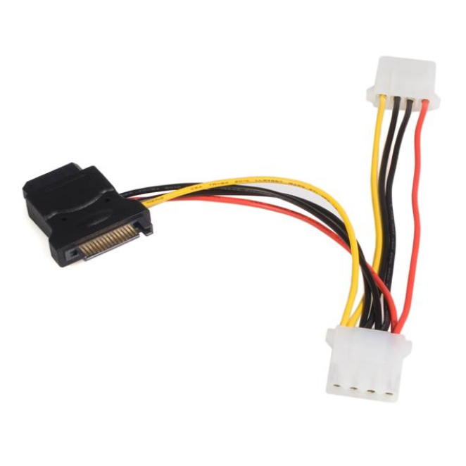 StarTech.com Adaptador de Cable de Alimentación SATA a LP4 con 2 LP4 Adicionales