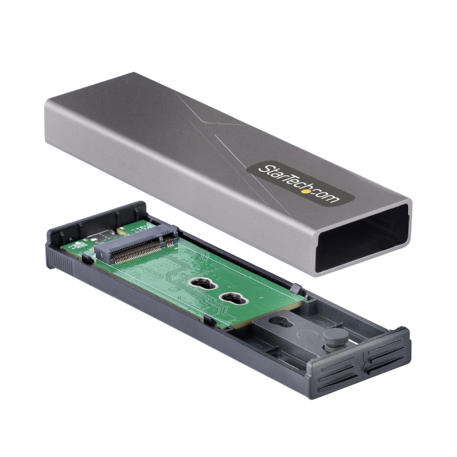 StarTech.com Caja Externa de Aluminio USB-C 10Gbps a NVMe M.2 o SSD M.2 SATA en mano