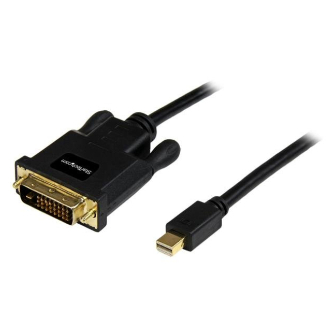 StarTech.com Cable de 1,8m Adaptador de Vídeo Mini DisplayPort a DVI-D - Conversor Pasivo - 1920x1200 - Negro