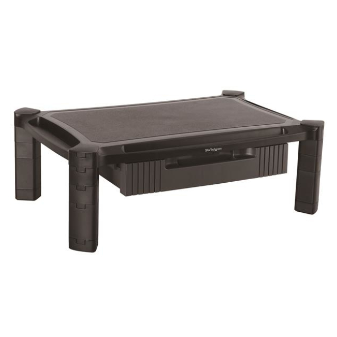 StarTech.com Base con Cajón para Monitor - de Altura Ajustable con Columnas Apilables - con Soporte para Pantallas hasta 32 Pulgadas