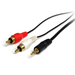 StarTech.com Cable Adaptador de Mini-Jack a RCA 91cm - Jack 3,5mm Macho - 2xRCA Macho - Negro