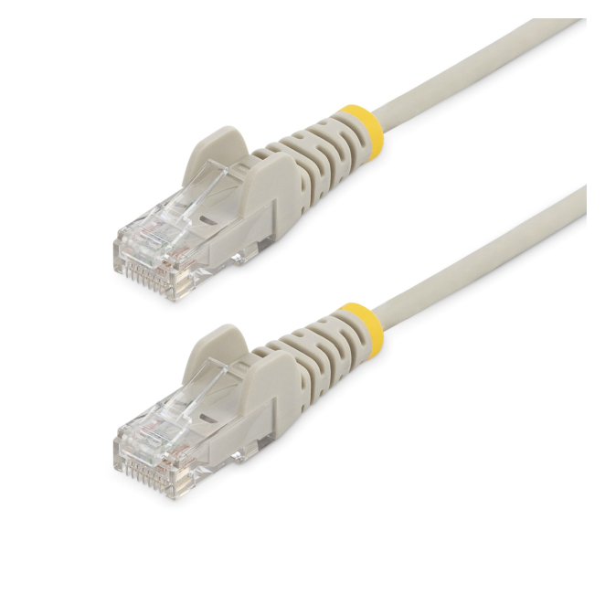 StarTech.com Cable Cat6 de 3m - Delgado - con Conectores RJ45 sin Enganches - Gris