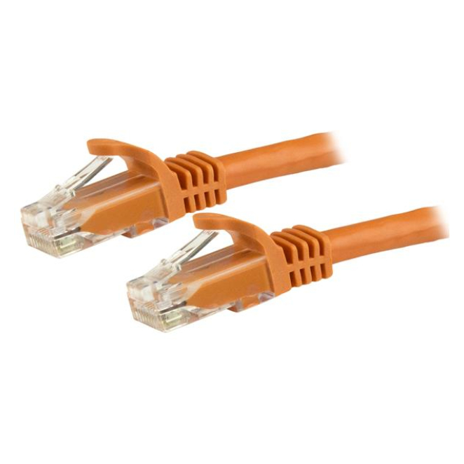 StarTech.com Cable de 1,5m Cat6 Ethernet de Red Naranja - RJ45 sin Enganches - 24AWG