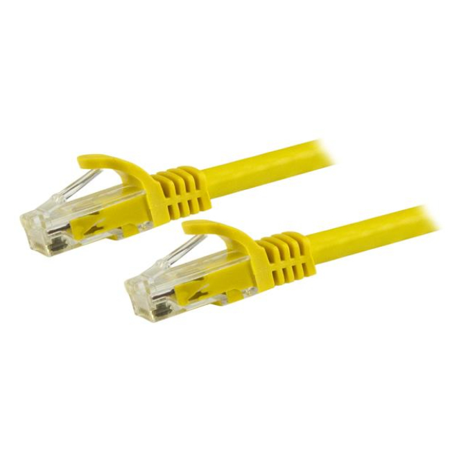 StarTech.com Cable de 1,5m Cat6 Ethernet de Red Amarillo - RJ45 sin Enganches - 24AWG
