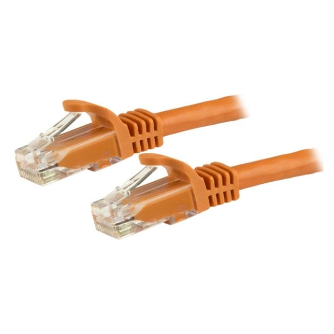 StarTech.com Cable de 1m Naranja de Red Gigabit Cat6 Ethernet RJ45 sin Enganche - Snagless