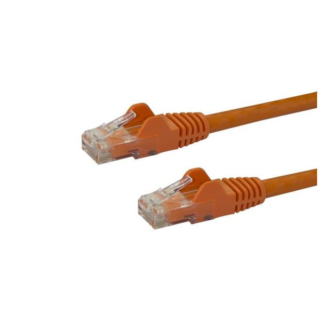 StarTech.com Cable de Red de 0,5m Naranja Cat6 UTP Ethernet Gigabit RJ45 sin Enganches