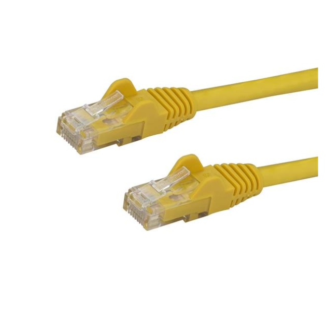 StarTech.com Cable de Red de 0,5m Amarillo Cat6 UTP Ethernet Gigabit RJ45 sin Enganches