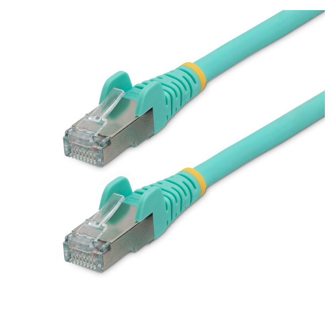 StarTech.com Cable de 3m de Red Ethernet CAT6a - Aguamarina - Low Smoke Zero Halogen (LSZH) - 10GbE - 500MHz - PoE++ de 100W - Snagless sin Pestillo - RJ-45 - Cable de Red S/FTP