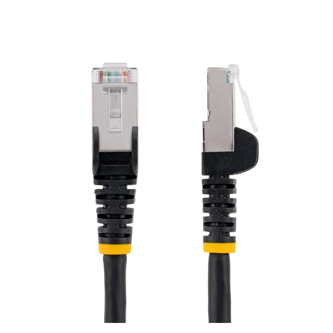 StarTech.com Cable de 7,5m de Red Ethernet CAT6a - Negro - Low Smoke Zero Halogen (LSZH)