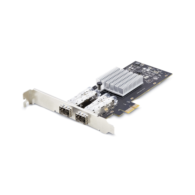 StarTech.com Tarjeta PCIe 2.1x1 de Red de Fibra Óptica/Cobre Ethernet 1Gb SFP de 2 Puertos - Chipset Controlador Intel I350-AM2 - Cobre de 1000BASE/Fibra Óptica - NIC