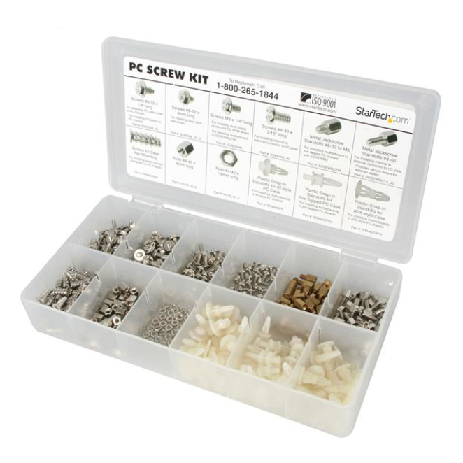 StarTech.com Kit de Tornillos para PC Deluxe - Tornillos, Tuercas y Separadores