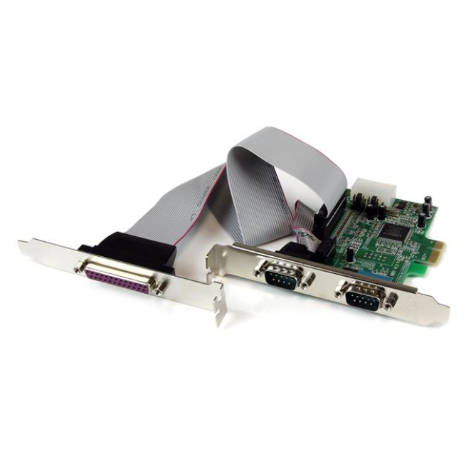 StarTech.com tarjeta adaptadora PCI Express de 2 puertos serie y 1 paralelo RS232 UART 16550 serial