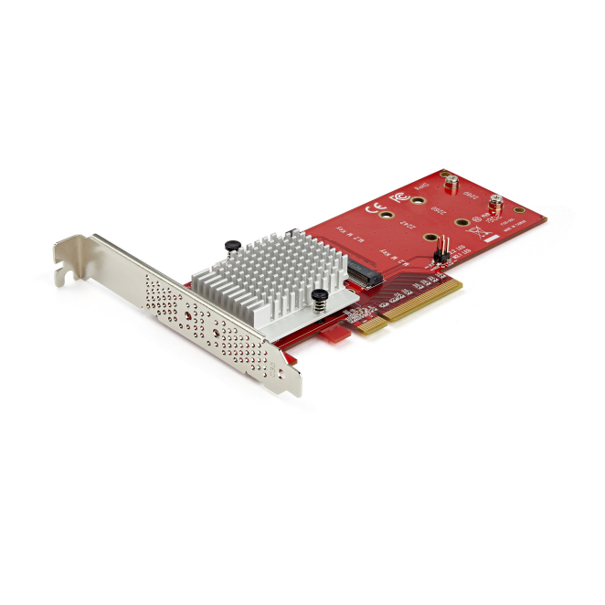 StarTech.com Tarjeta Adaptadora para 2 SSD M.2 PCIe SSD - Dos SSDs NVMe o AHCI M.2 SSD a x8/x16 PCI Express 3.0 - Compatible con PCIe M.2 NGFF (M-Key) - Admite 2242, 2260, 2280 - Mac y PC