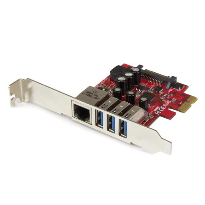 StarTech.com Tarjeta Adaptador de Red Ethernet Gigabit Combo con Hub Concentrador USB 3.0 de 3 Puertos
