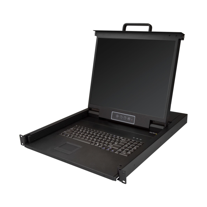 StarTech.com Consola KVM de Montaje en Rack de Servidores - Teclado QWERTY - KVM VGA de 1 Puerto con Monitor LCD de 19″ - Switch KVM 1U con Cables - USB - 50.000 MTBF