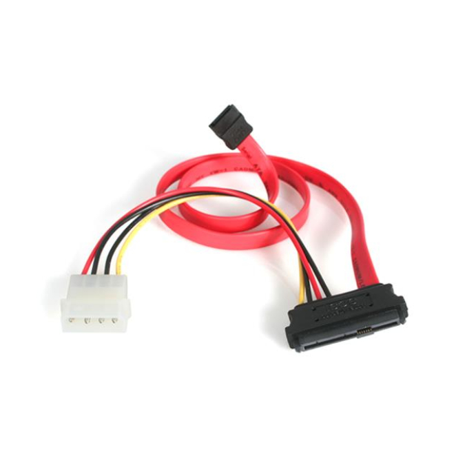 StarTech.com Adaptador Cable de 45cm Divisor SAS 29 Pines a Molex Macho LP4 y SATA - SFF-8482