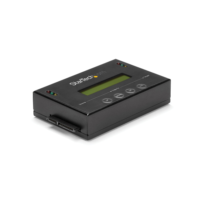 StarTech.com Clonador y Borrador Autónomo 1:1 para Discos Duros SSDs SATA - con Pantalla LCD - TAA - Independiente del Sistema Operativo