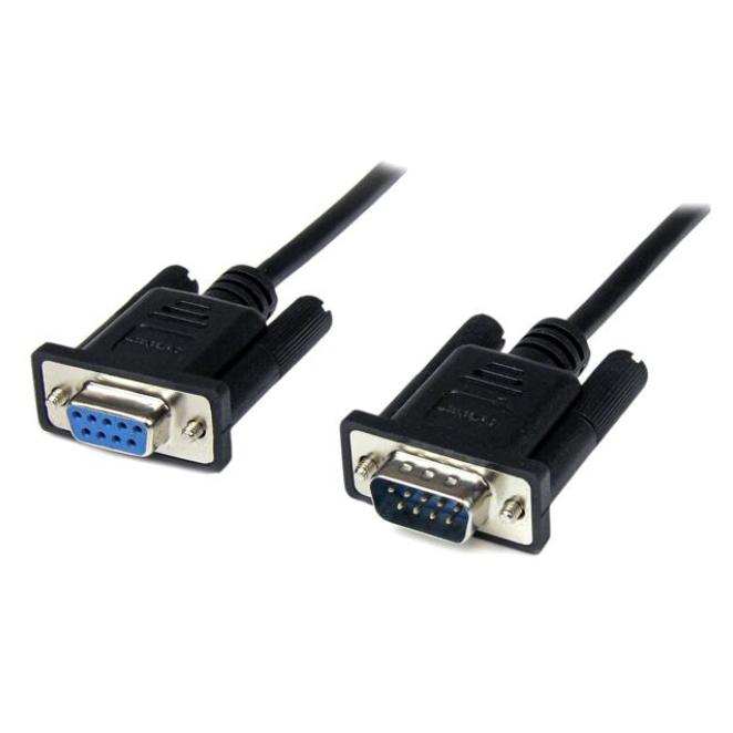 StarTech.com Cable 2m Módem Nulo Null Serie Serial DB9 Hembra a Macho - Negro