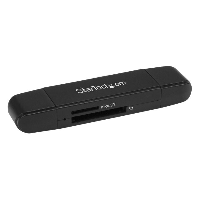 StarTech.com Lector Grabador USB 3.0 USB-C Tipo C y USB-A de Tarjetas de Memoria Flash SD Micro SD Alimentado por USB