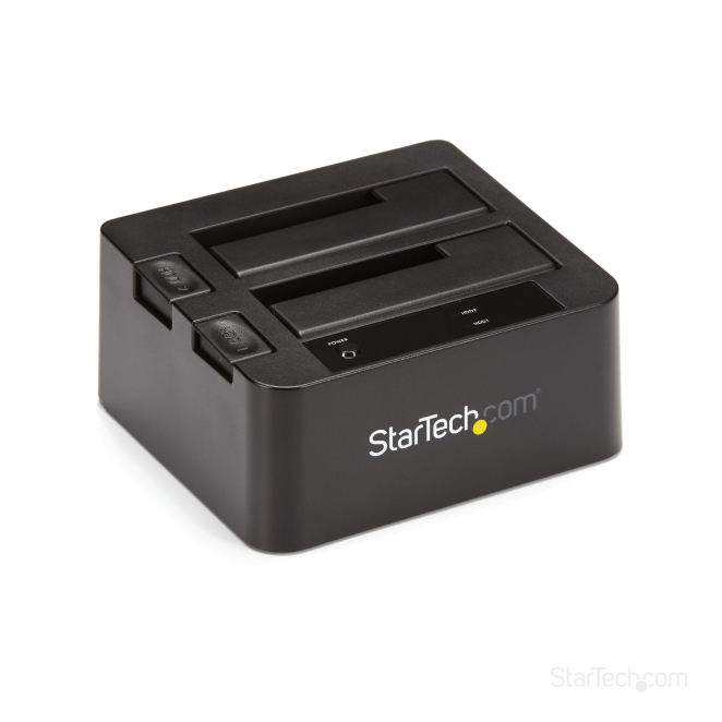 StarTech.com Docking Station de 2 Bahías - USB 3.1 a SATA - USB 3.1 (10 Gbps) - SATA I/II/III de 2,5/3,5″ - Base de Acoplamiento SSD/HDD - de Intercambio en Caliente - Carga Superior