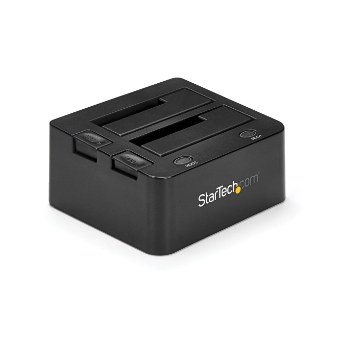 StarTech.com Docking Station de 2 Bahías USB 3.0 a SATA - Base de Acoplamiento USB de Discos Duros SSD SATA I/II/III de 2,5/3,5″ - de Intercambio en Caliente - Carga Superior