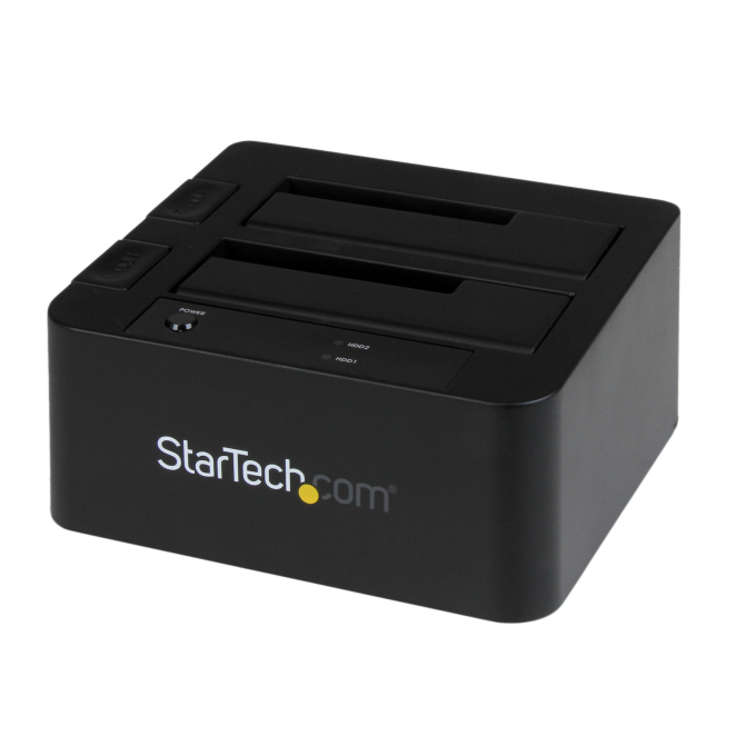 StarTech.com Docking Station eSATA USB 3.0 con UASP de 2 Bahías para Disco Duro o SSD SATA de 2,5 o 3,5 Pulgadas