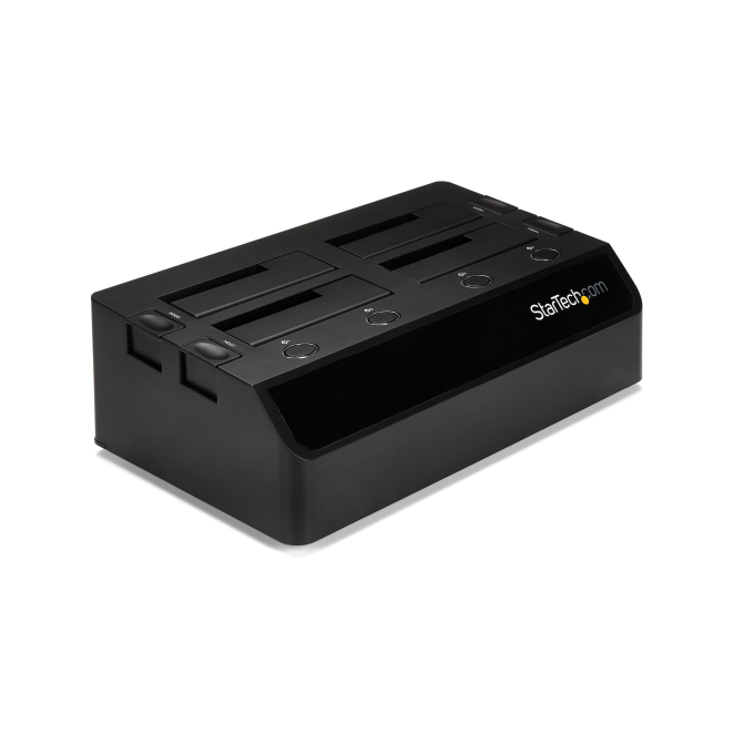 StarTech.com Base de Acoplamiento USB 3.0 de 4 Bahías SATA - Docking Station USB de Discos Duros o SSD SATA III de 2,5/3,5″ - de Intercambio en Caliente - Carga Superior