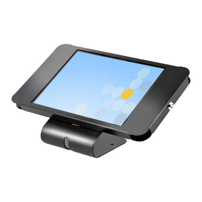 StarTech.com Soporte Seguro para Tablet - Base Universal Antirrobo para Tablets de hasta 10,5″ - con Cerradura y Compatible con K-Slot - de Montaje en Escritorio, Pared o VESA - para POS