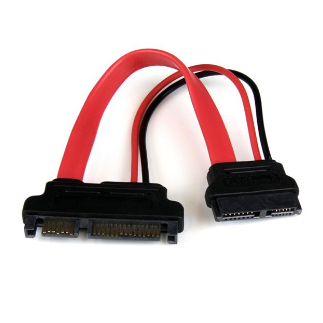 StarTech.com Adaptador Cable SATA 15cm Slimline Línea Delgada a SATA con Alimentación Corriente - Hembra a Macho