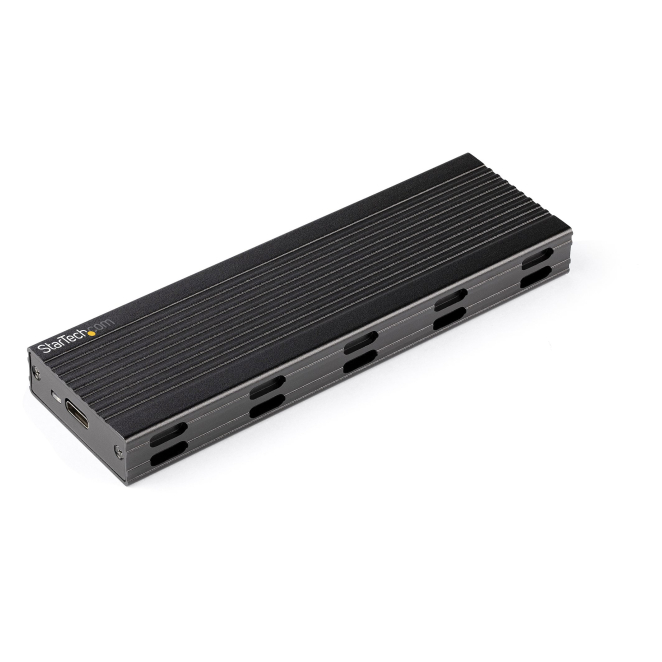 StarTech.com Caja Externa USB-C de 10Gbps a NVMe M.2 or SSD SATA M.2 - Carcasa de Aluminio Portátil para SSD NGFF M.2 PCIe/SATA - con Cables USB C y USB A - USB Tipo C - Soporta 2230/2242/2260/2280