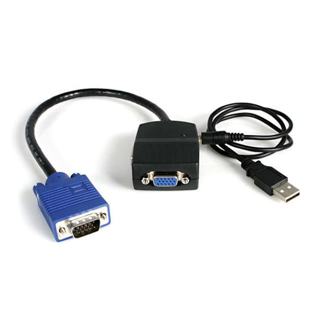 StarTech.com Duplicador Divisor de Vídeo VGA 2 puertos Compacto Alimentado por USB - Cable Splitter