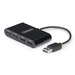 StarTech.com Hub USB 2.0 de 4 Puertos - Ladrón USB Alimentado por el Bus - 480Mbps - Hub Portátil Externo USB - Multiplicador USB - Protección de Sobrecorriente