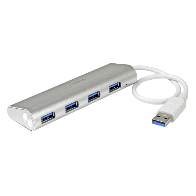 StarTech.com Hub Ladrón USB 3.0 de 4 Puertos - Hub Concentrador USB-A - Alimentado por el Bus - 5Gbps - Hub USB Portátil - Carcasa Resistente