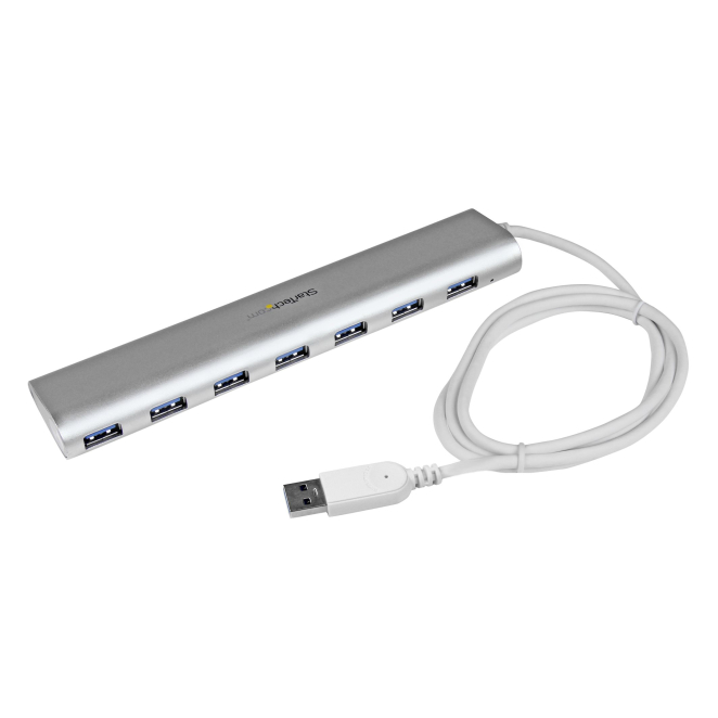 StarTech.com Hub Ladrón USB 3.0 de 7 Puertos - Hub Concentrador USB-A - Alimentado por el Bus - 5Gbps - Hub USB Portátil - Carcasa Resistente