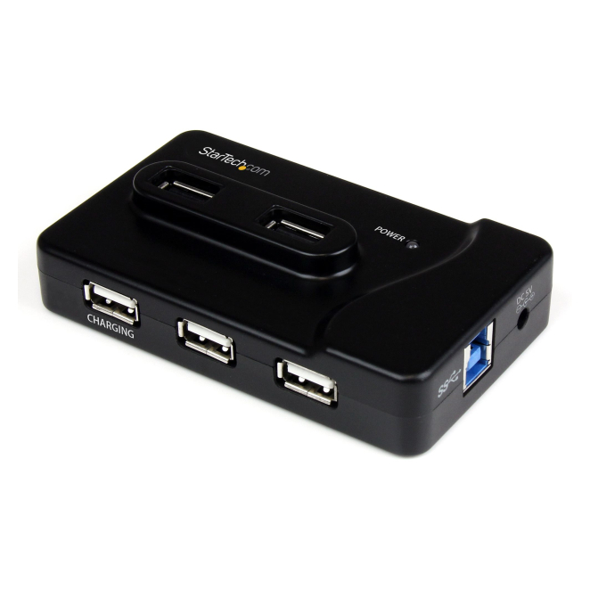 StarTech.com Adaptador Concentrador Hub Ladrón USB 6 Puertos - 2x USB 3.0 -4x USB 2.0 - 1x USB Cargador de 2A