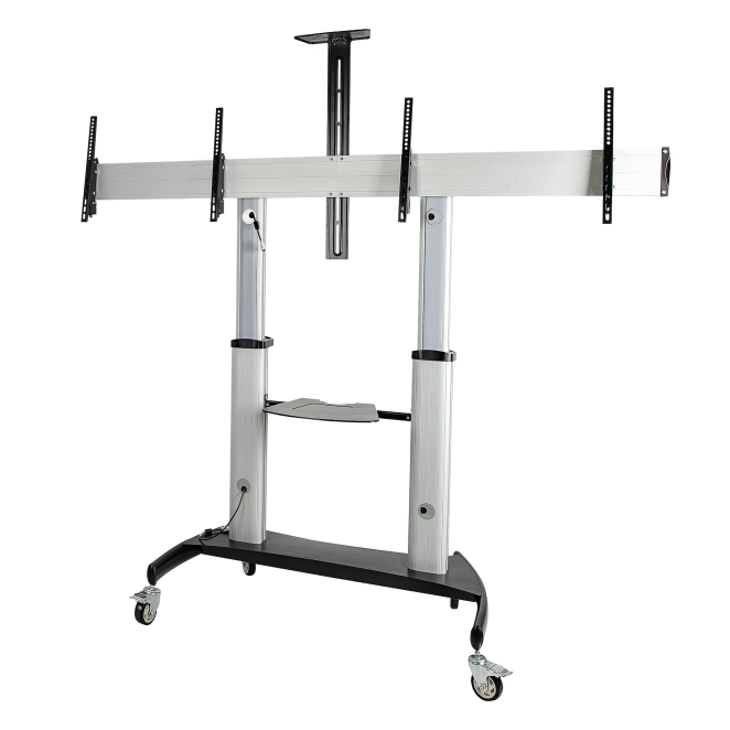StarTech.com STNDMTVDUO soporte para TV 152,4 cm (60″) Negro, Plata