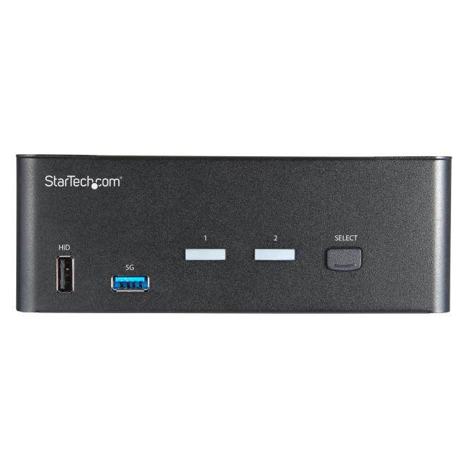StarTech.com Conmutador KVM 2 Puertos HDMI mostrando detalles en exposición