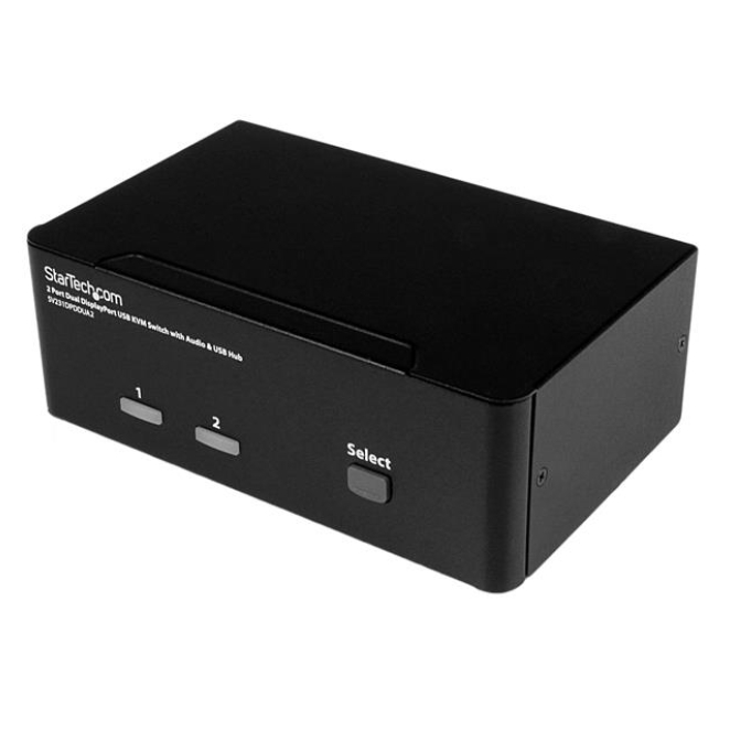 StarTech.com Switch Conmutador KVM de 2 Puertos DisplayPort - 4K 60Hz