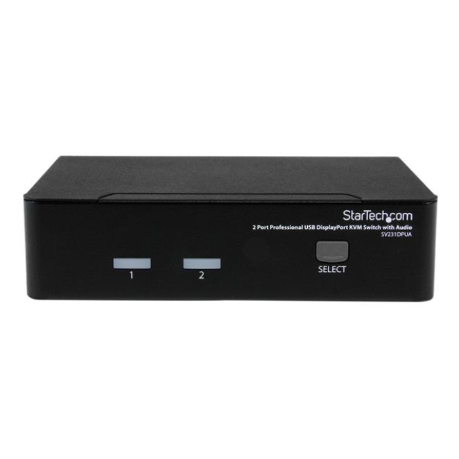 Conmutador KVM StarTech 2 Puertos Vista Frontal