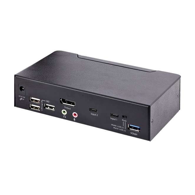 StarTech.com Switch Conmutador KVM USB C Tipo C, con Hub USB y 4K HDR
