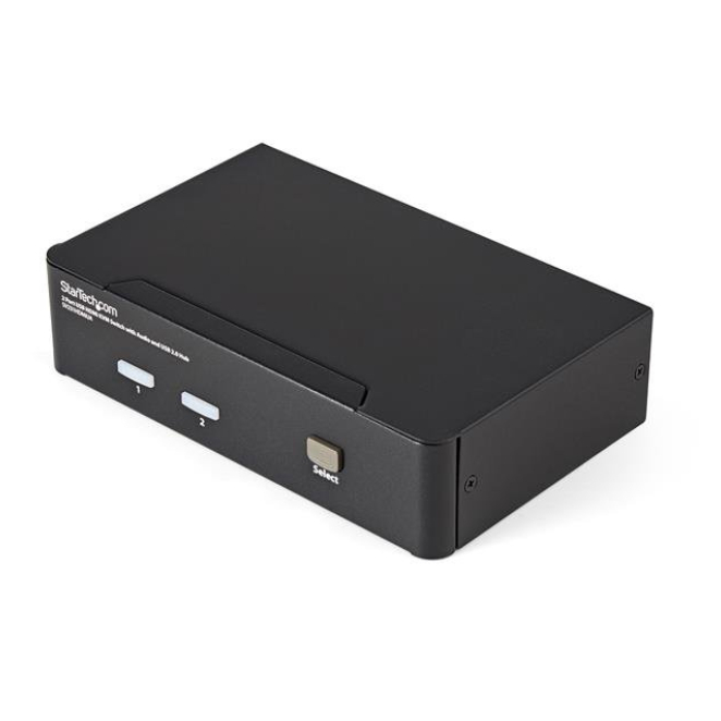 StarTech.com Conmutador Switch KVM 2 puertos HDMI con Hub Concentrador USB 2.0 Audio - 1920x1200