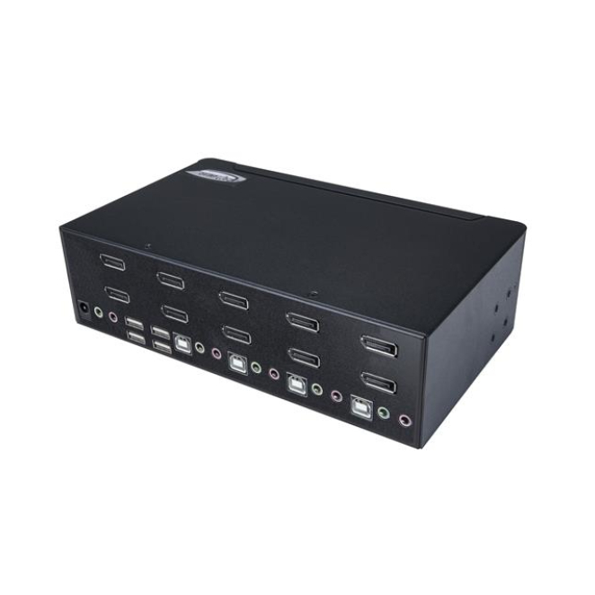 StarTech.com Switch Conmutador KVM de 4 Puertos Dobles DisplayPort de 4K 60Hz