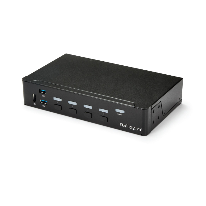 StarTech.com Switch Conmutador KVM de 4 Puertos HDMI 1080p con USB 3.0
