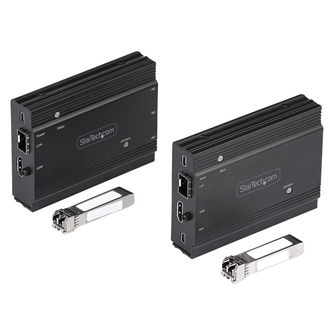 StarTech.com Extensor KVM HDMI de 4K por Fibra en uso