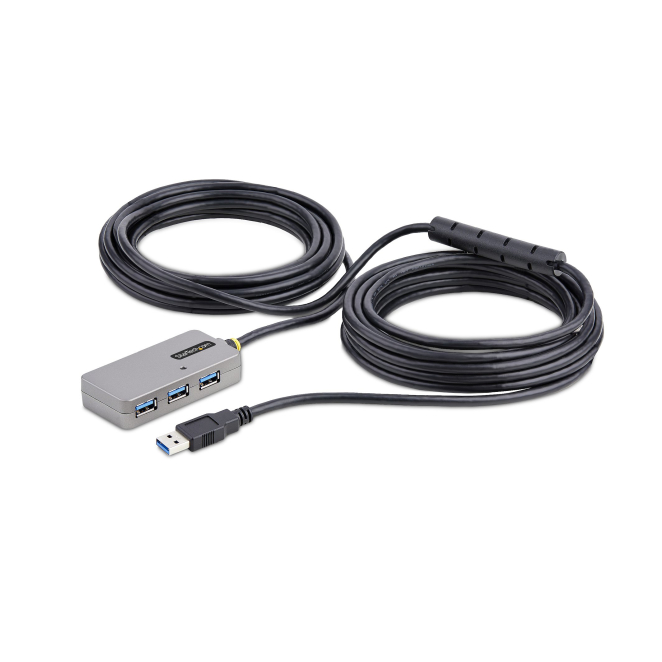 StarTech.com U01043-USB-EXTENDER hub de interfaz USB 3.2 Gen 1 (3.1 Gen 1) Type-A 5000 Mbit/s Negro, Plata