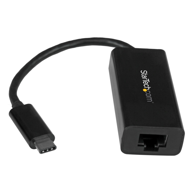 StarTech.com Adaptador de Red Ethernet Gigabit USB-C - Adaptador externo USB 3.0 a RJ45 - USB Tipo C a Ethernet - Negro